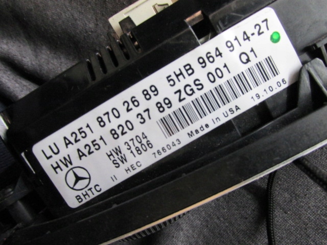 фото №5, Панель обдув кондиционера mercedes r-klasa w251