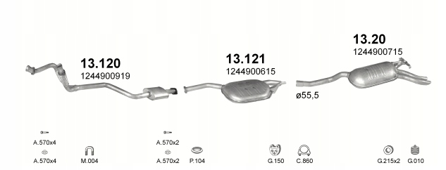 Polmo гасник середній mercedes w201 85-93 2.5d + набір водія #15 Ціна