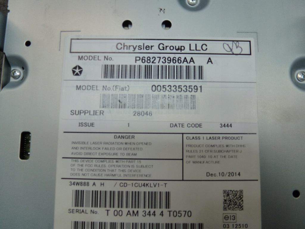 фото №5, Чейнджер дисков cd jeep cherokee kl p68273966aa