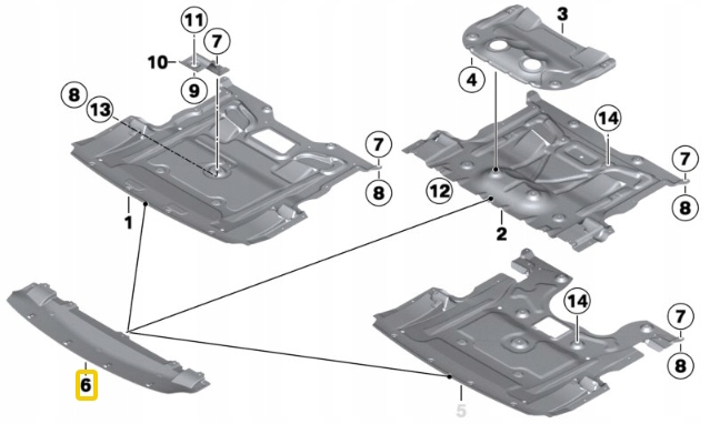 фото №10, Bmw f10 f11 адаптер бампера перед m набор оригинальный номер