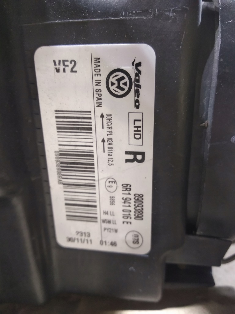 фото №7, Vw polo v 5 6r valeo лампа правая передняя перед