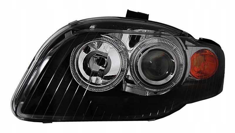 фото №3, Audi a4 b7 8e 04-08 лампы фары black кольца