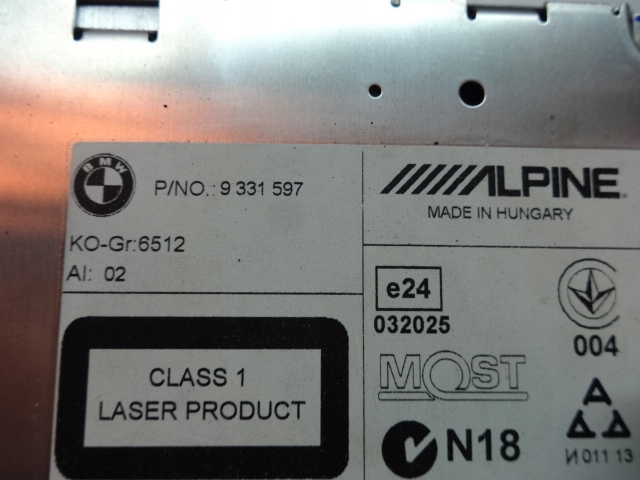 фото №4, Bmw 1 f20 f21 радіо cd навігація alpine 9331597