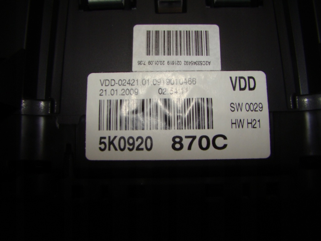 фото №9, Vw golf vi tdi 2008-13 счетчик + ручка света