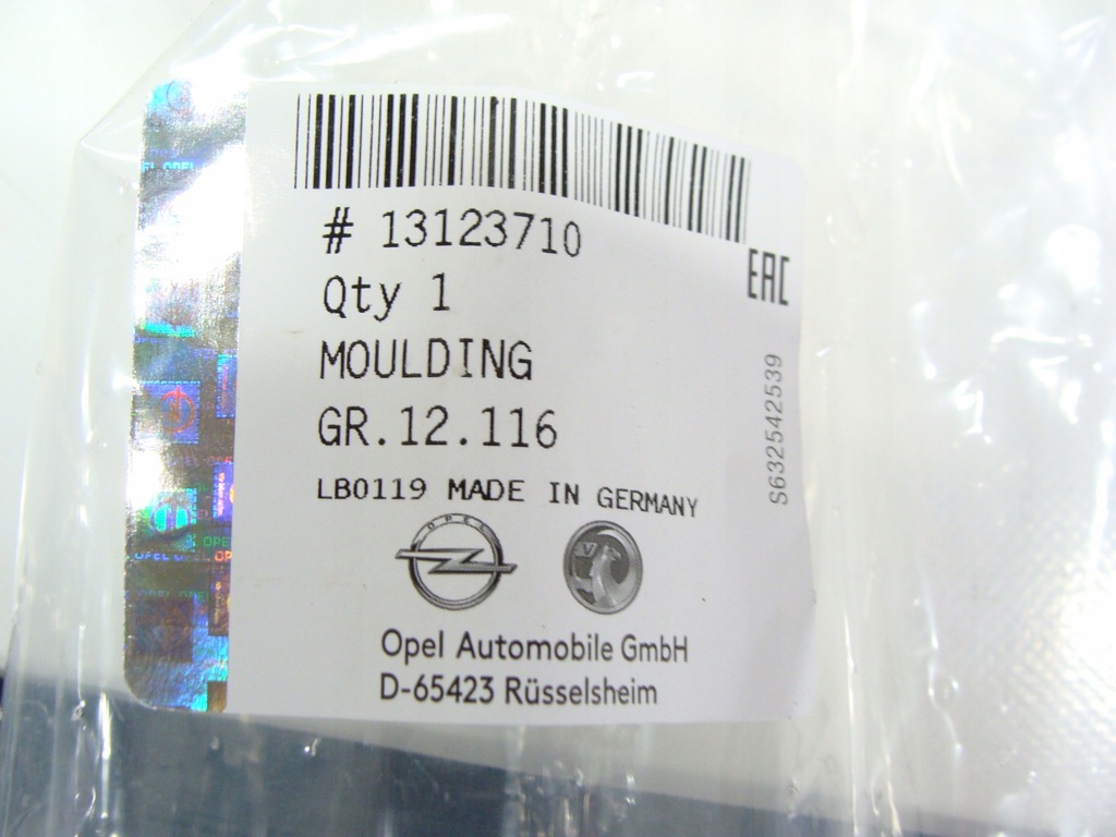 фото №9, Оригінальний номер opel 13123710 молдинг стійка середнього astra l