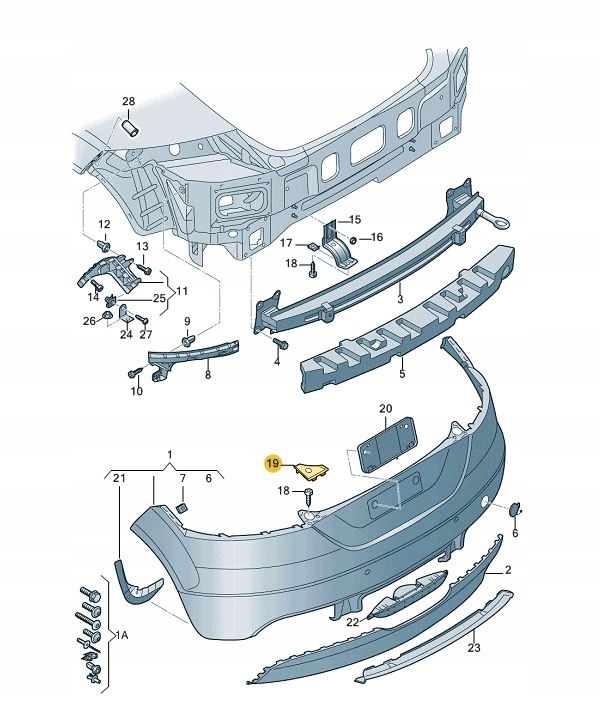 Купить Накладка заглушка заднего бампера левая audi tt оригинал aso