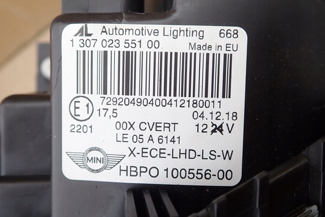 фото №4, Лампа ліва лівий bi ксенон mini cooper r56 f57