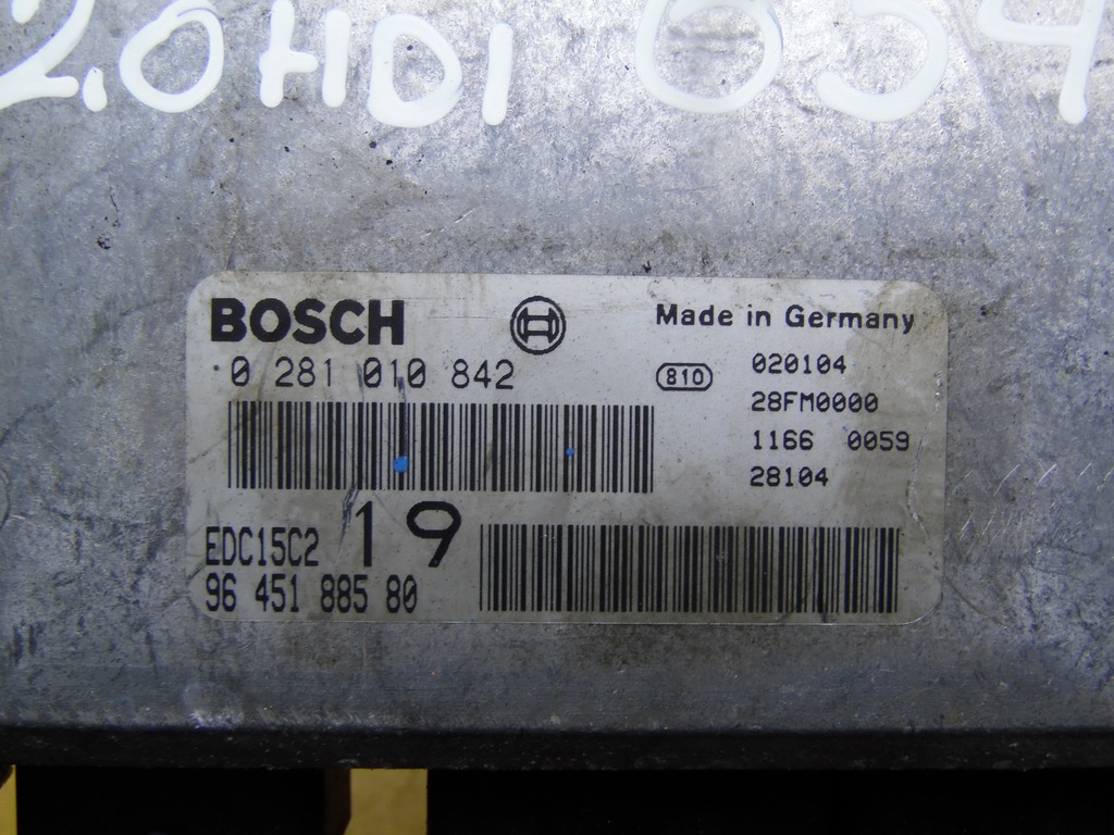 фото №5, Бортовой компьютер двигателя peugeot 406 2.0hdi 0281010842