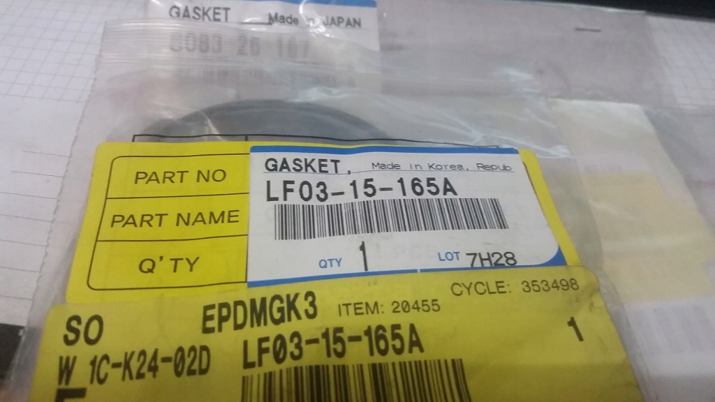 фото №2, Прокладка термостата mazda 3 2,0 2,3 nowa oryg