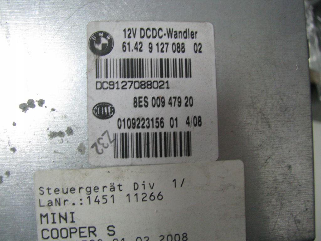 Модуль блок керування напруги mini cooper r55 r56 bmw Доставка