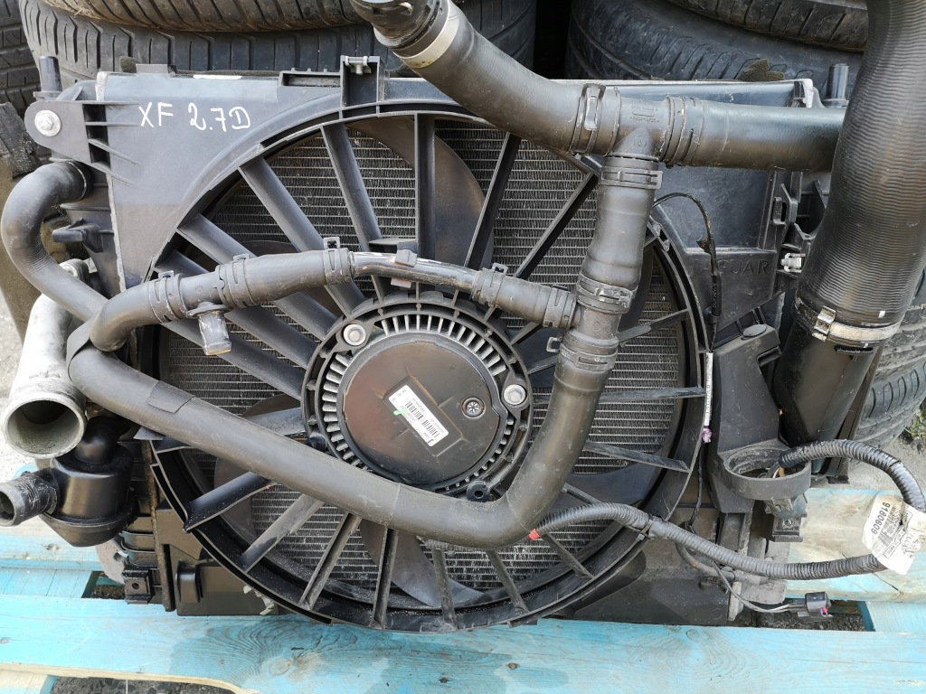 фото №1, Jaguar xf 2.7d v6 радиатор вентилятор kpl