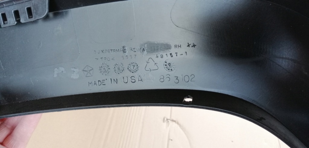 фото №3, Молдинг крыла правая перед jeep commander nowa