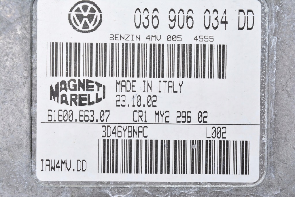 фото №3, Бортовий комп'ютер volkswagen 1.4 036906034dd