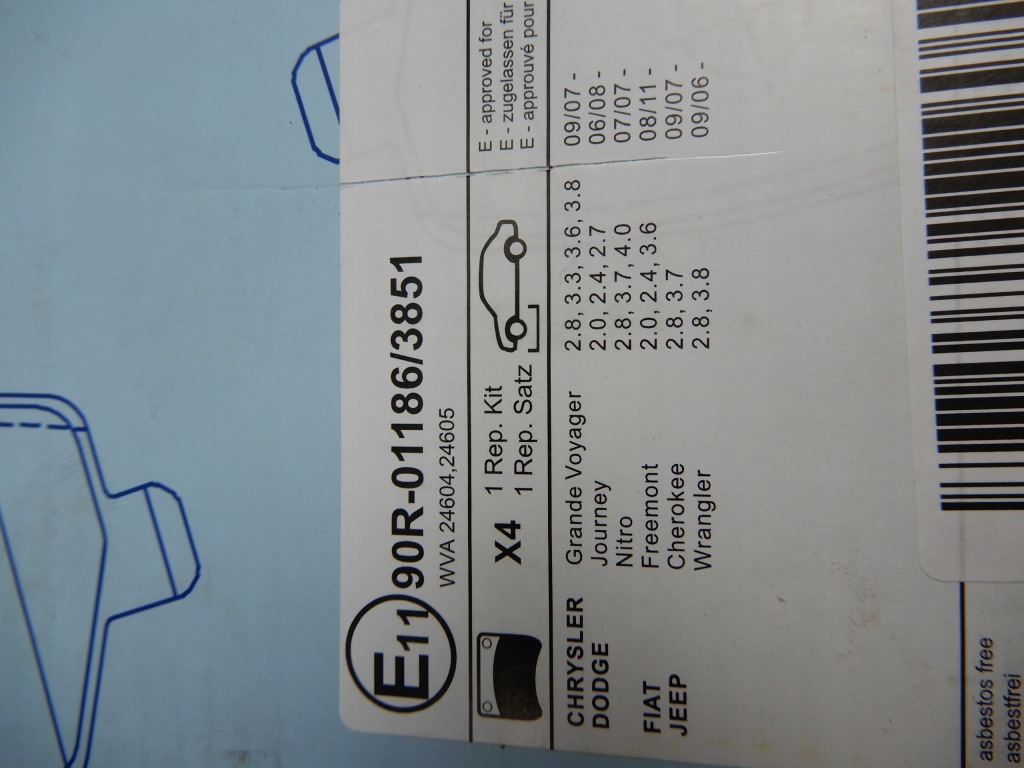 фото №5, Гальмівні колодки ham. fiat freemont