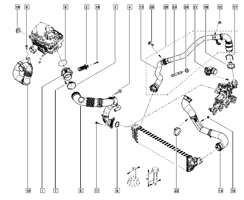 фото №4, Прокладка трубы интеркулер master iii 2.3 dci org