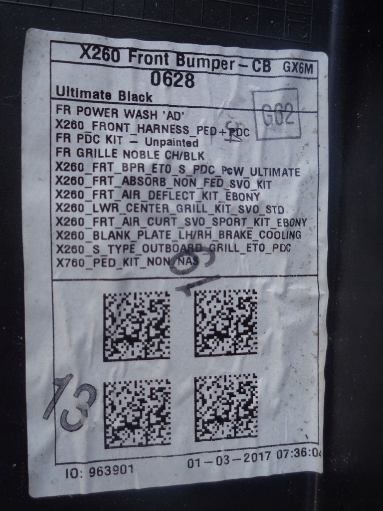 фото №11, Jaguar xf xfs x260 r sport 15- бампер gx6m17f003a