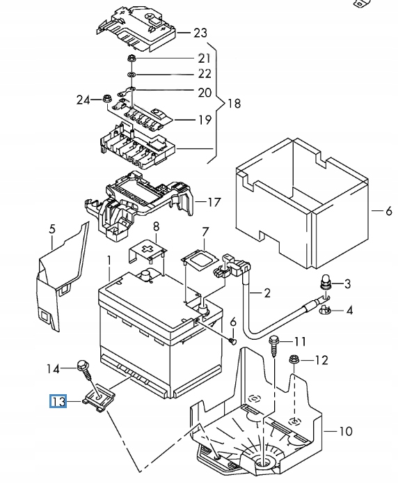 фото №8, Молдинг стяжная аккумулятор 1j0803219 audi vw aso