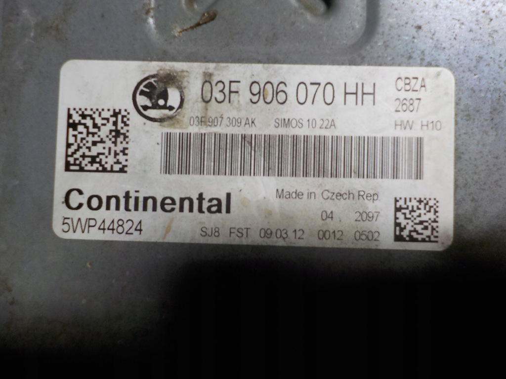 фото №4, Fabia ii блок керування бортовий комп'ютер двигуна 03f906070hh