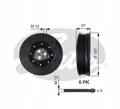 Купити Gates шків колінчастого вала korb ford mondeo transit