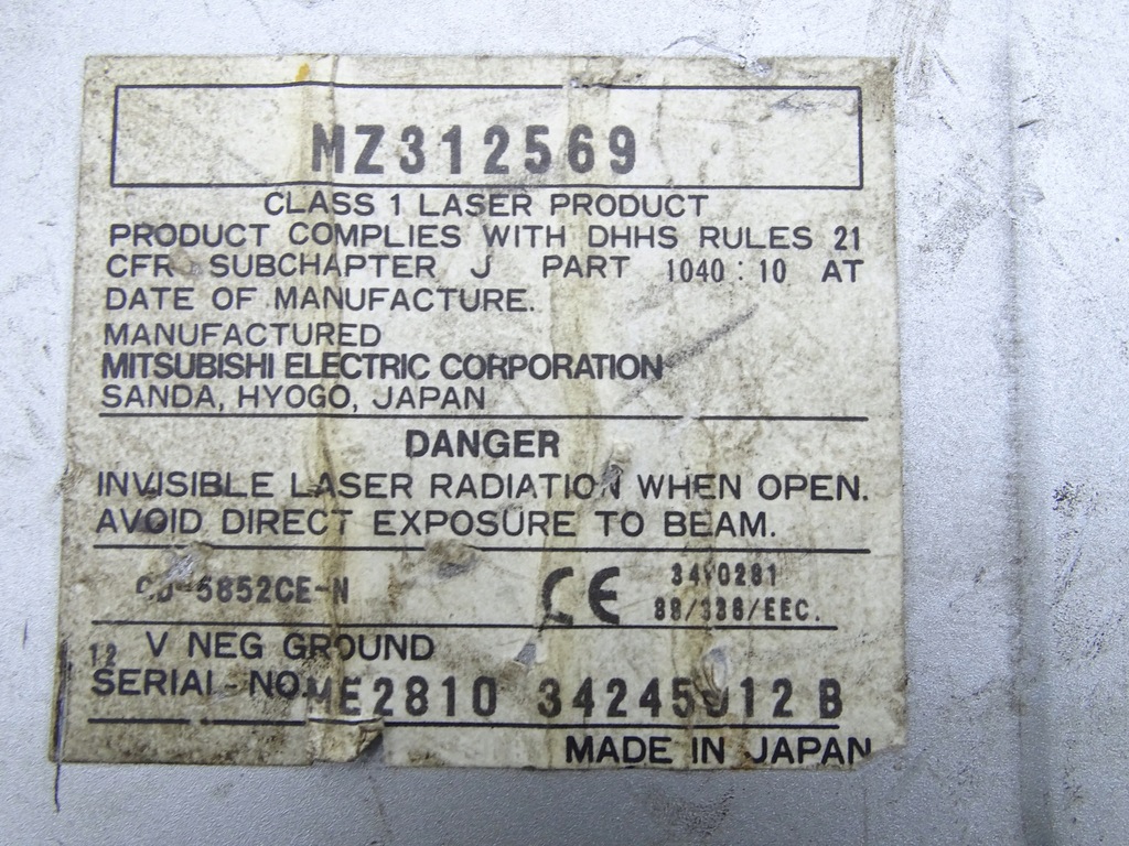 фото №5, Mitsubishi pajero iii 99-06 чейнджер cd 10 cd заводська mz312569