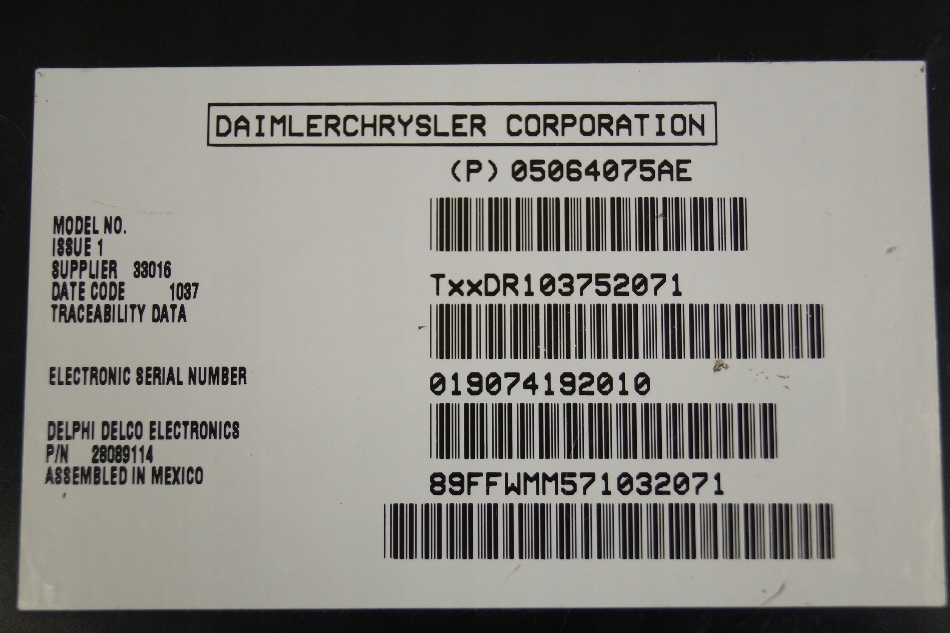 фото №4, Модуль блок управления радио jeep patriot 06-11