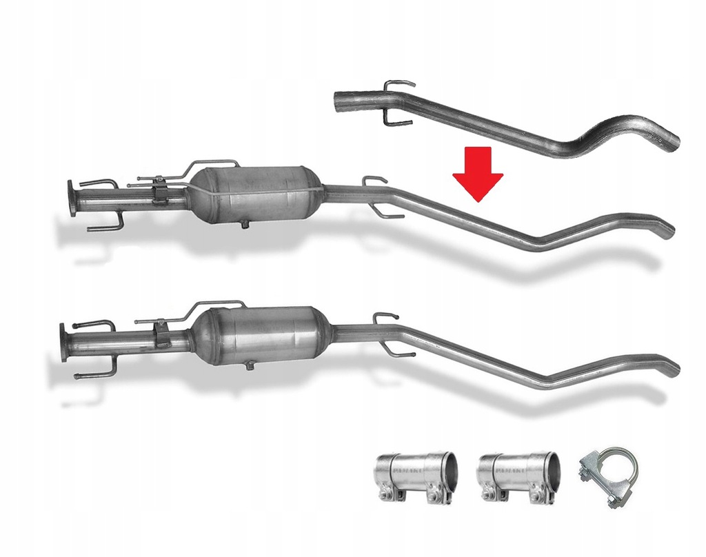 фото №3, Opel astra h 1.9 cdti труба ремонтная od dpf