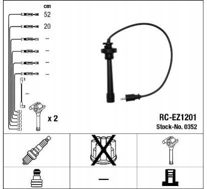 фото №2, Набір трубопровід запалювання ngk 0352