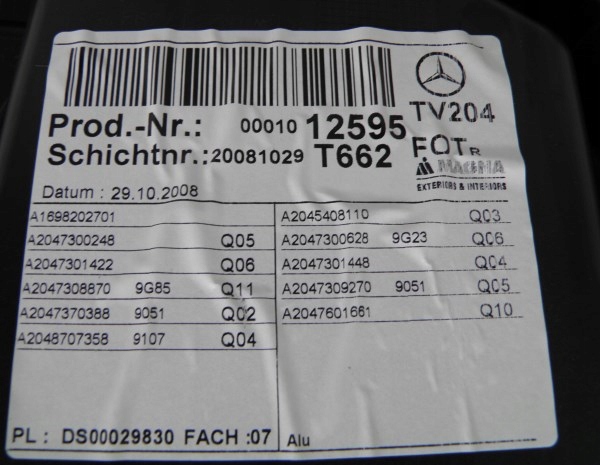 фото №6, Обшивка обивка дверь правый задняя mercedes glk x204