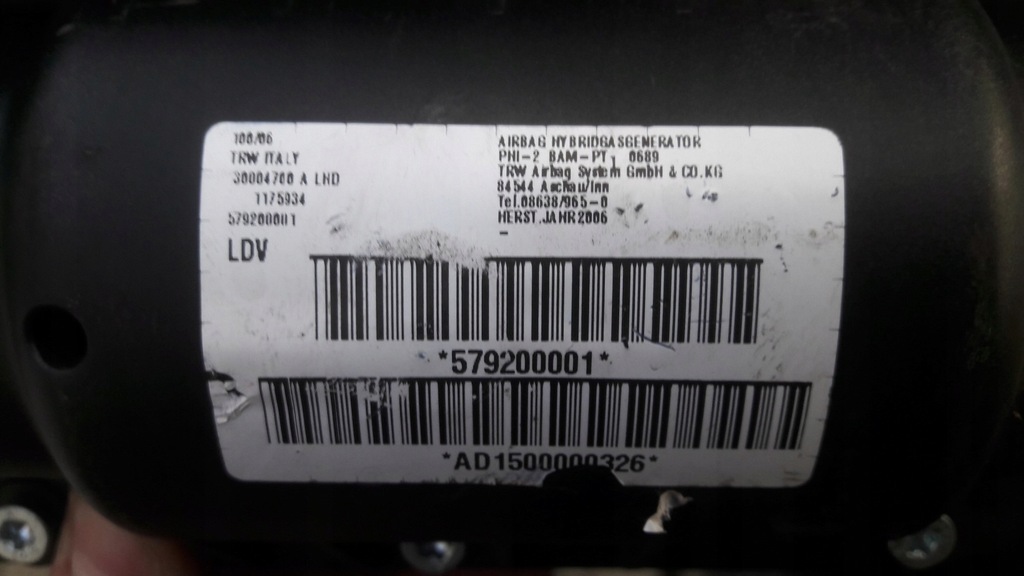 фото №3, Ldv maxus подушка подушка безпеки пасажира eu