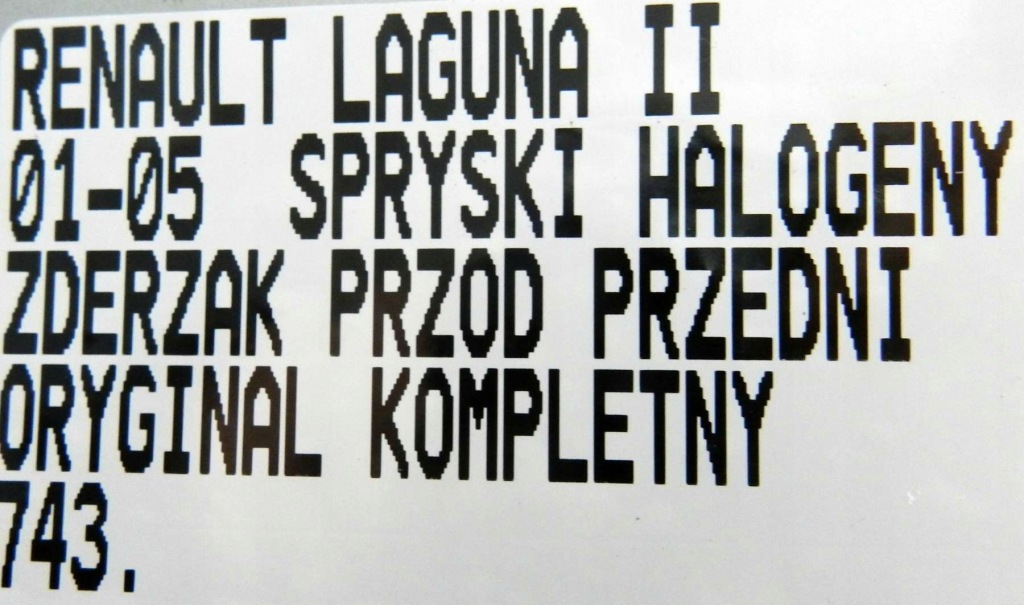 фото №15, 743.zderzak омыватель передний renault laguna ii 2