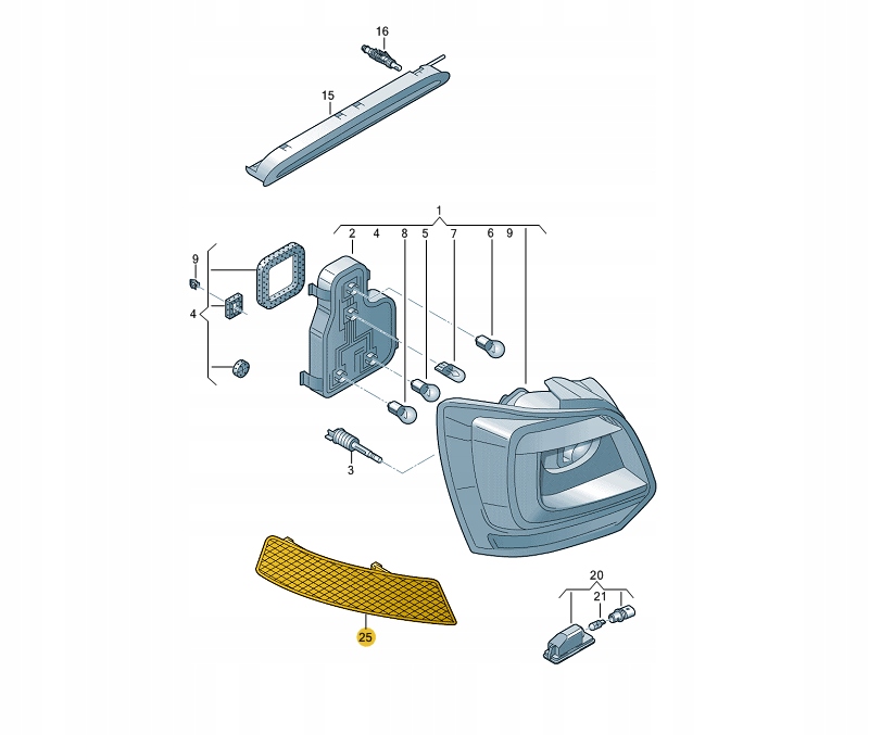 Відбивач відбивний ліхтар vw polo 6r правий Ціна