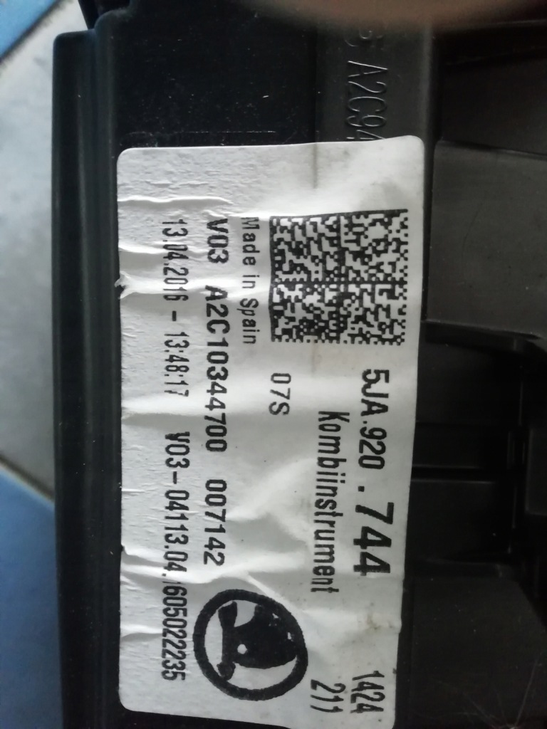 фото №2, Skoda rapid лічильник 5ja920744 cz-wa