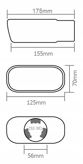 фото №11, Наконечник na гасник накладка вихлоп глушника хром сталь нержавіюча mt 019
