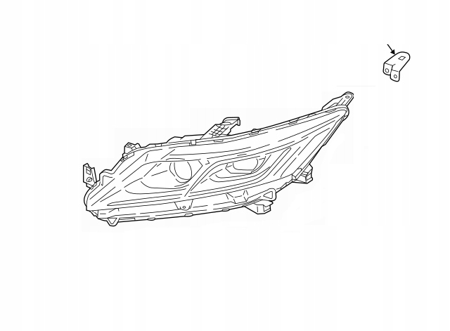 фото №1, Eclipse cross кронштейн лампи фара перед лівий