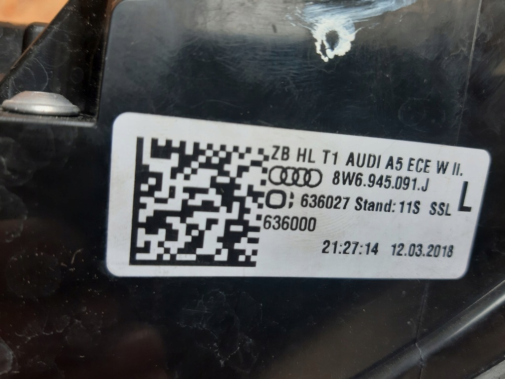 фото №6, Audi a5 8w6 лампа задня задня ліва led 8w6945091j