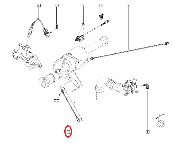 фото №3, Датчик температури вихлопних газів master iii 2.3 dci dpf
