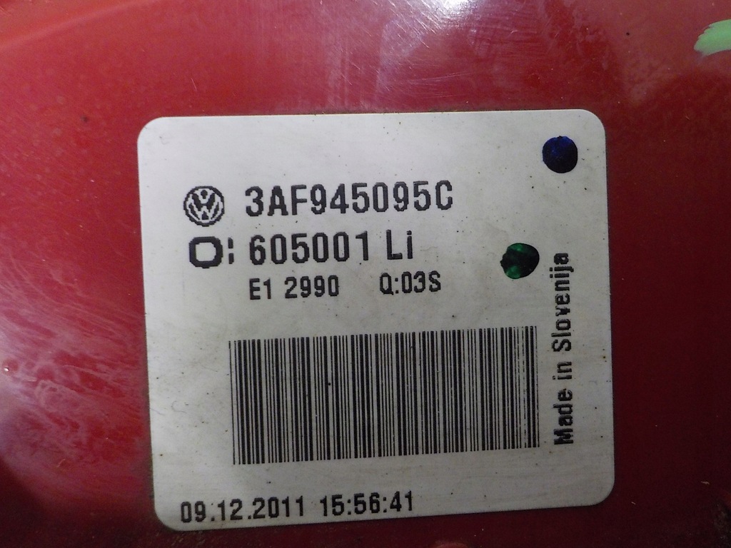 фото №6, Лампа левая задняя volkswagen passat b7 kombi