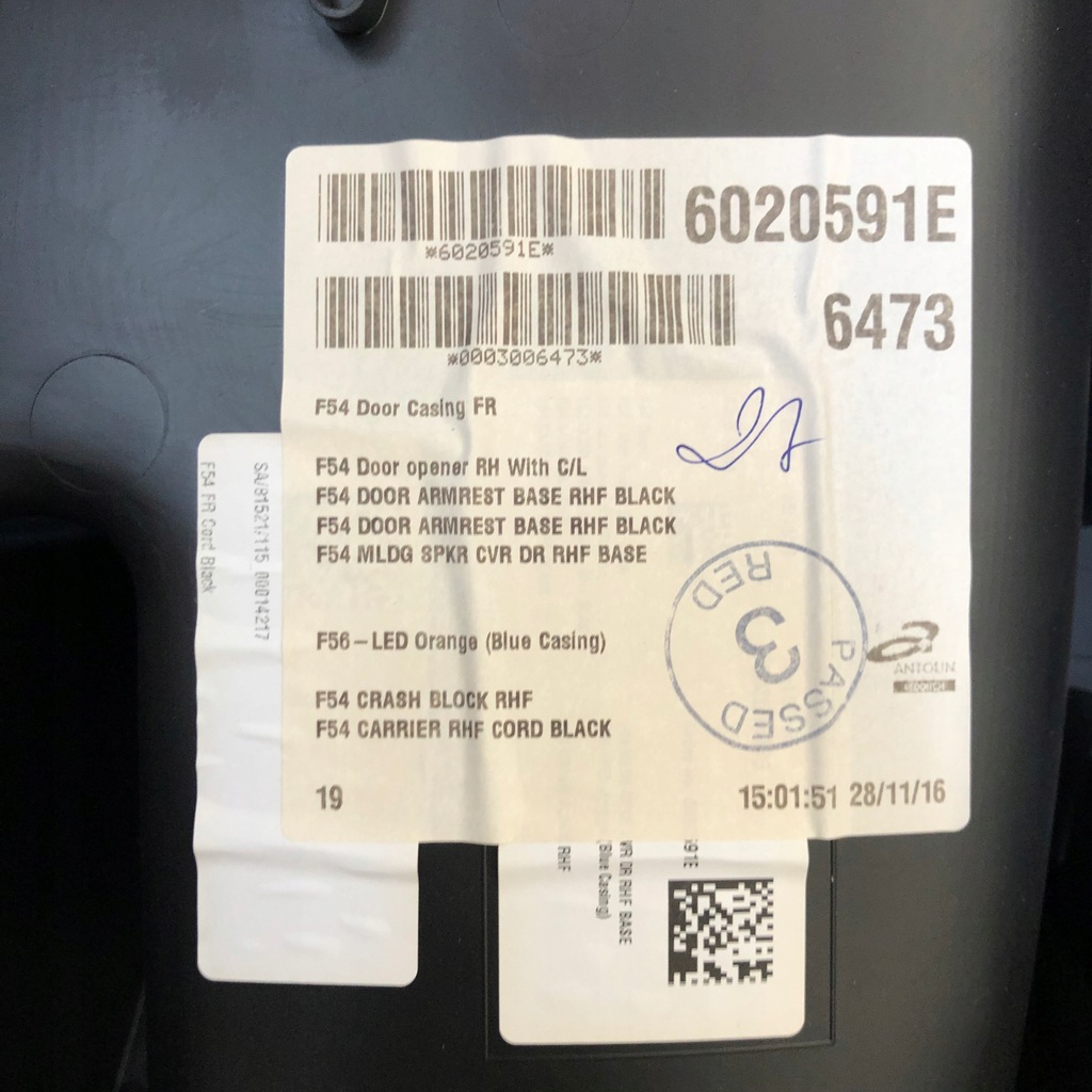 фото №3, Mini clubman f54 обшивка оббивка двері комплект