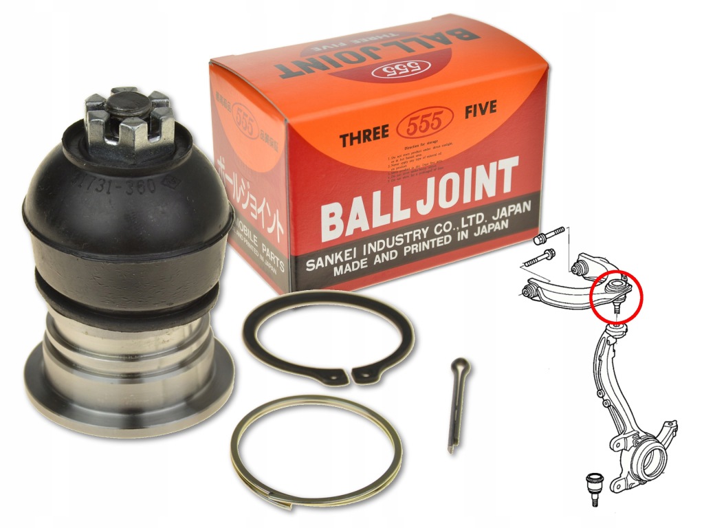 фото №1, Шарова опора важеля перед передній верхній made in japan