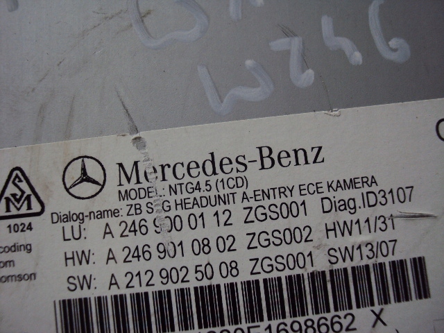 фото №7, Радіо навігація mercedes a-klasa w176 b-klasa w246