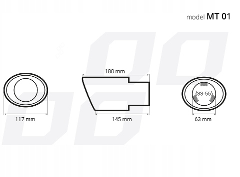 фото №14, Наконечник выхлоп глушителя накладка na гаситель хром сталь нержавеющая mt 014