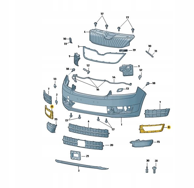 фото №5, Правая защита фара rapid 5ja807682a9b9 оригинал