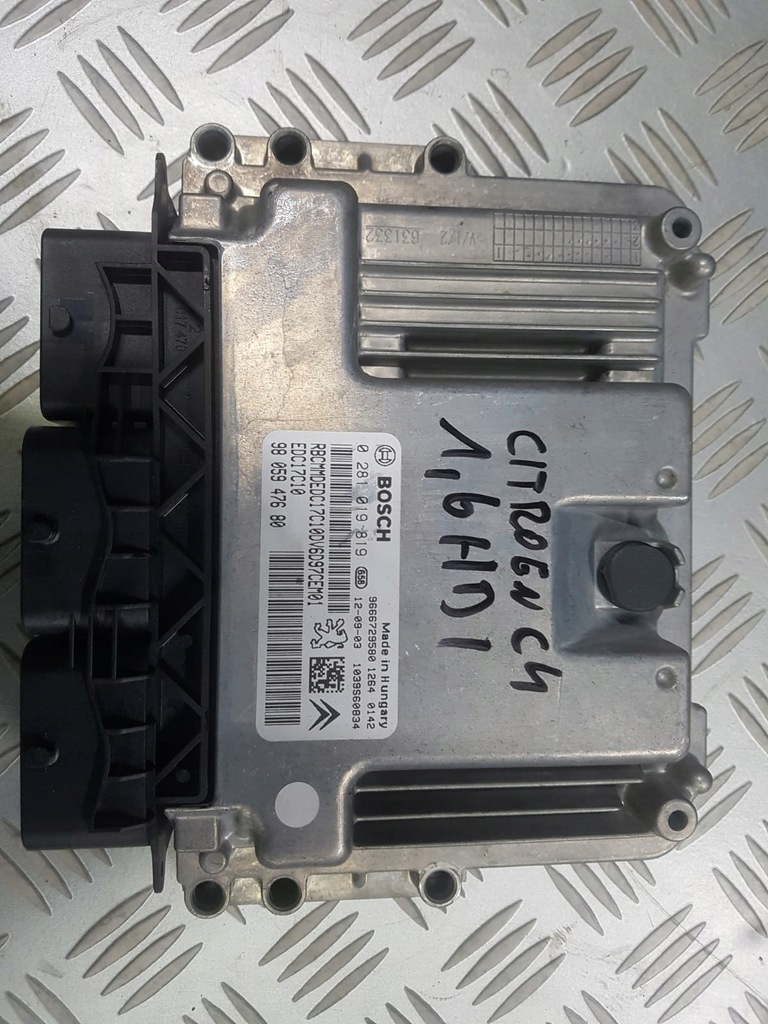 фото №1, Бортовой компьютер блок управления двигателя citroen оригинальный номер 9805947680