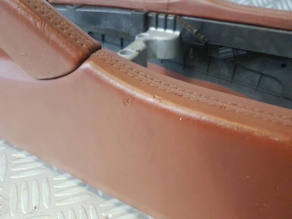 фото №9, Porsche cayenne 7l тунель середній підлокітник шкіра коричнева бардачок