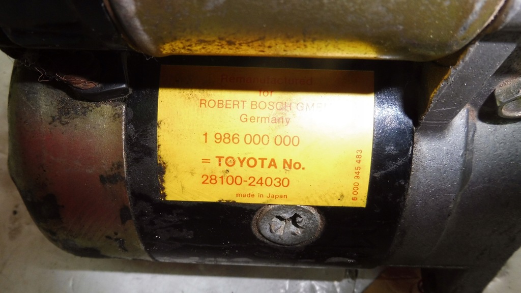 фото №7, Стартер toyota оригінальний номер 28100-24030