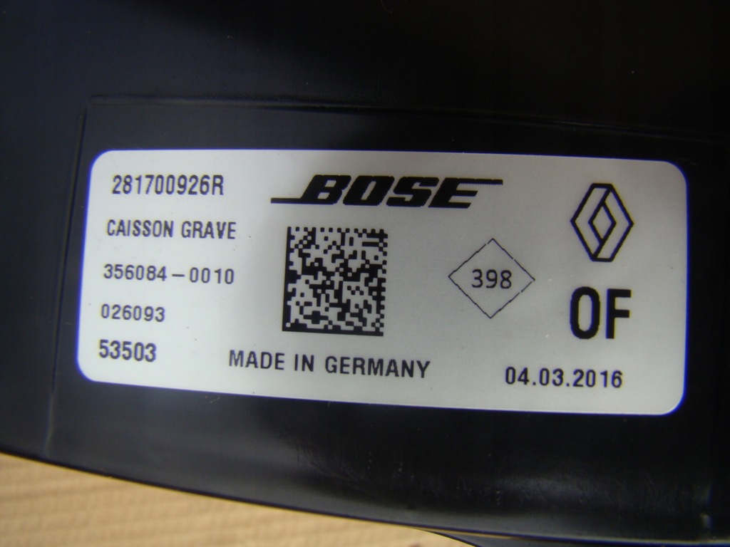 фото №2, Динамик сабвуфер bose renault espace v