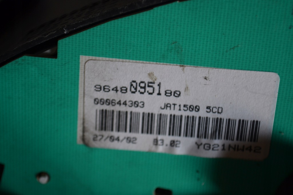 фото №4, Счетчик приборы peugeot 206 9648095180