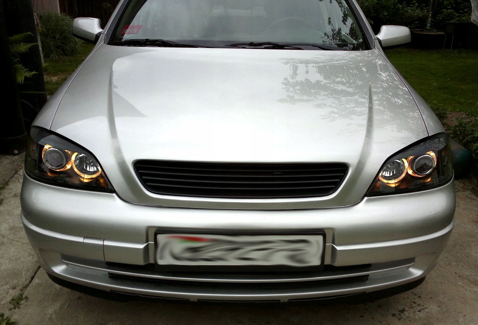 фото №12, Opel astra ii g 97-09 лампы фары black кольца