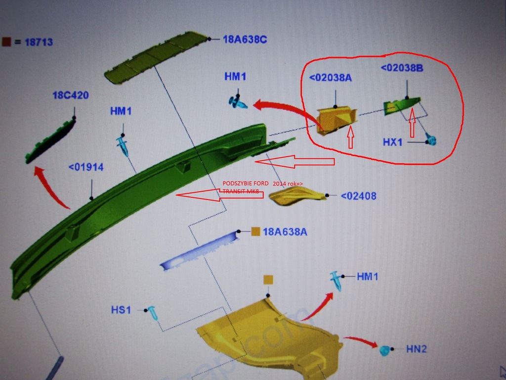 фото №9, Жабо ford transit mk8 14r- bok жабо lh
