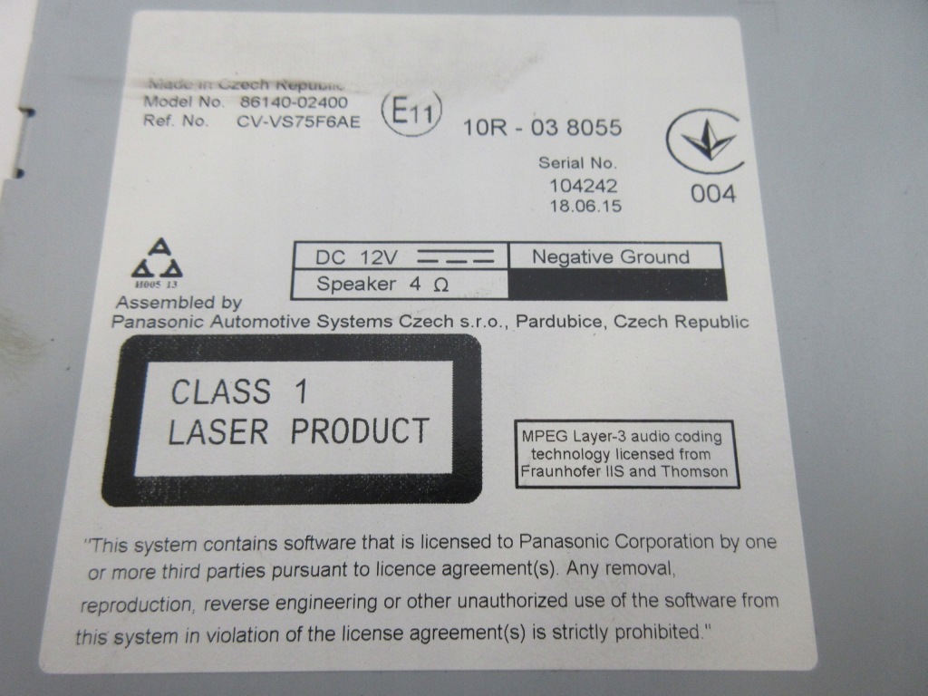 фото №3, Auris ii lift d4d бензин радіо 86140-02400